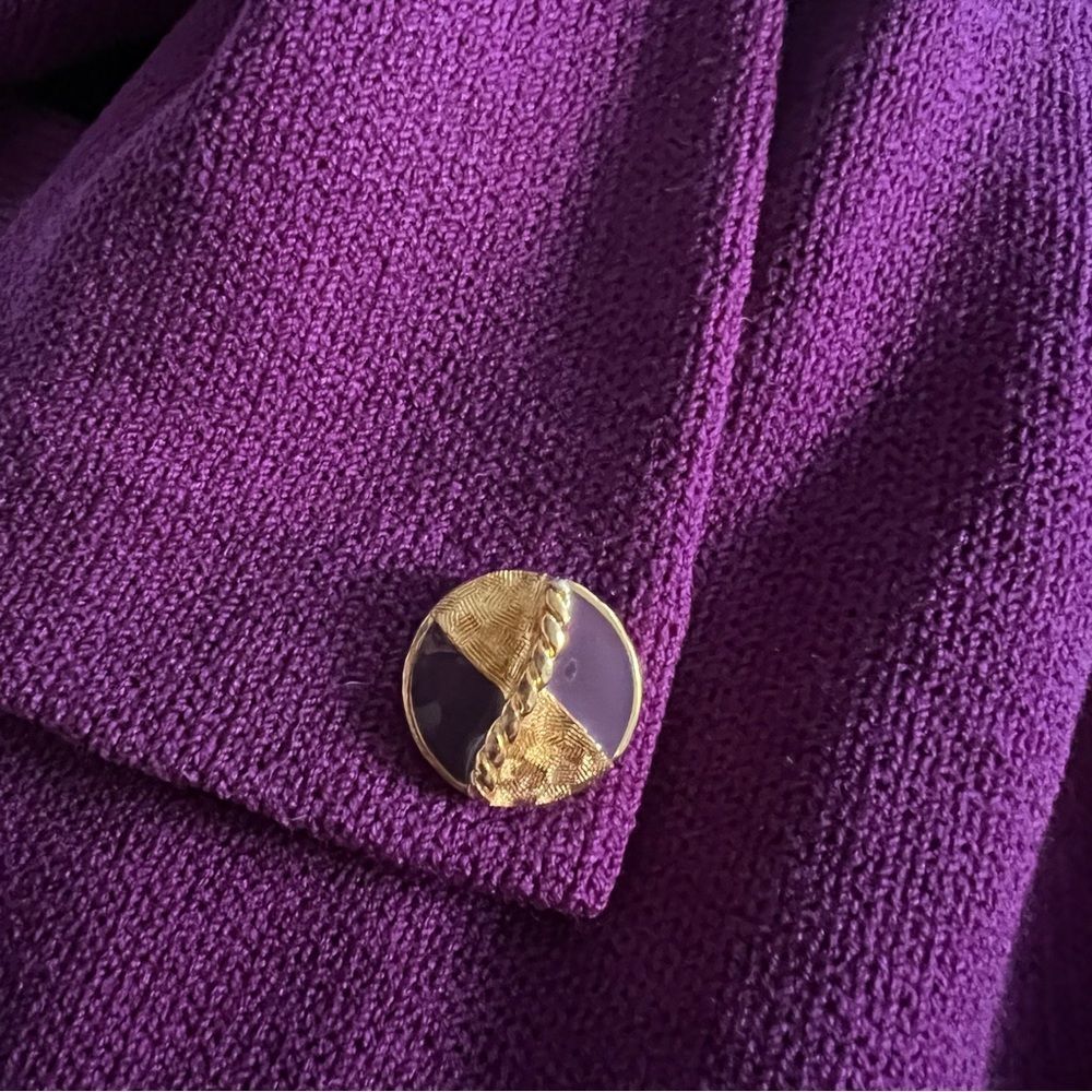 ST. JOHN Couture Purple Sweater Dress, New, Size 8 - Picture 12 of 14
